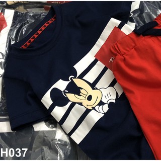 Set bộ cộc mickey than quần đỏ bé trai