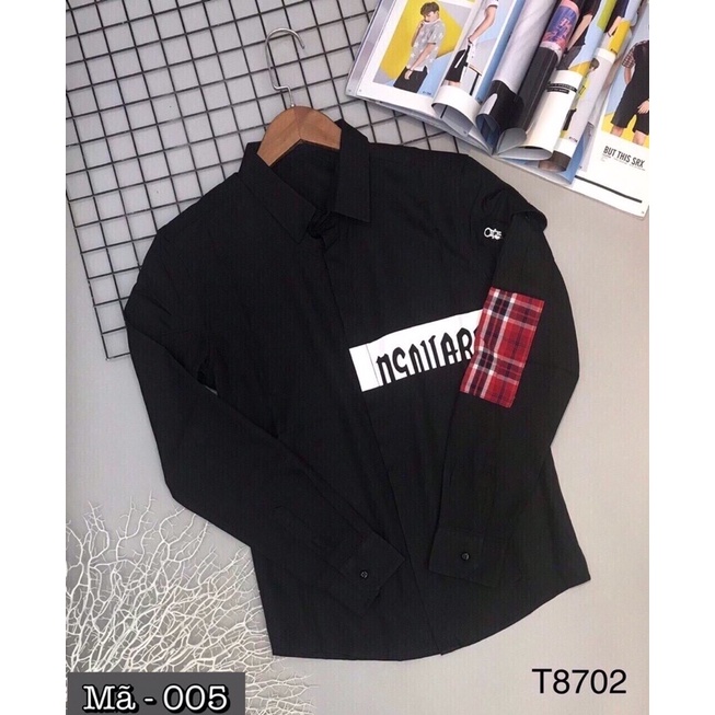 Sơ mi nam, sơ mi hoạ tiết nam chất liệu lụa from chuẩn