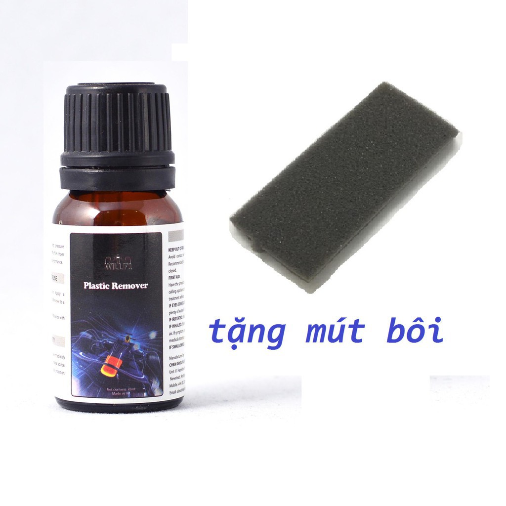 [Tặng mút] Chai phục hồi nhựa nhám NANO PLASTIC RESTORER remover 10ml làm đen nhựa nhám vario exciter winer SH airlade