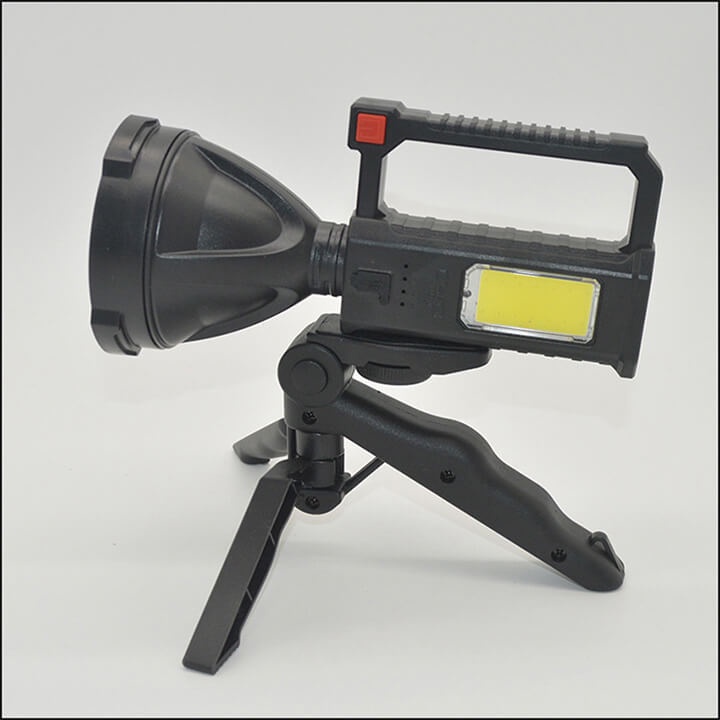 Đèn pin xách tay siêu sáng có chân đế L832 chiếu xa 100m, đèn pin cầm tay 4 chế độ sáng chống thấm nước