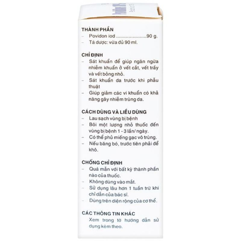 Dung dịch Povidine 10% Pharmedic sát khuẩn, ngăn ngừa nhiễm khuẩn