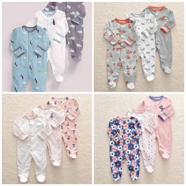 Set 3 body thu đông sơ sinh siêu yêu cho bé trai/bé gái
