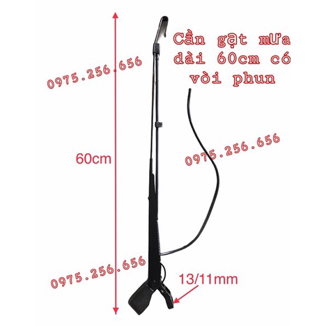Cần gạt mưa dài 60cm có vòi phun Phụ tùng ô tô
