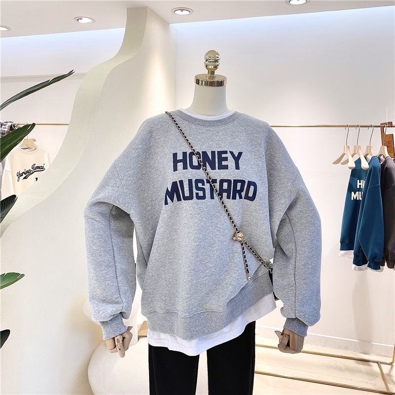 NRVP Áo Hoodie Dáng Rộng Thời Trang Hàn Quốc Đơn Giản Cá Tính Cho Nữ