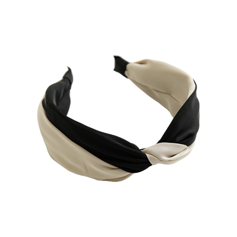 Băng Đô Satin Đan Chéo Hai Màu Sắc Chất Lượng Cao Phong Cách Hàn Quốc Cho Nữ