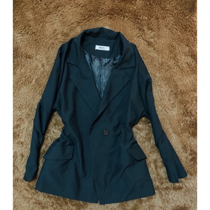 Vest blazer nữ màu đen
