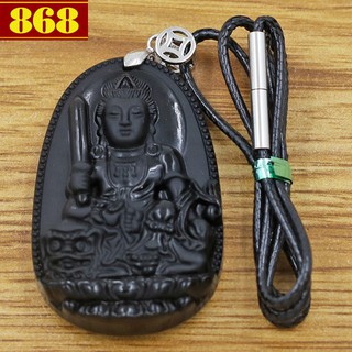 Dây đeo cổ Văn Thù Sư Lợi Bồ Tát 4.3 cm đen