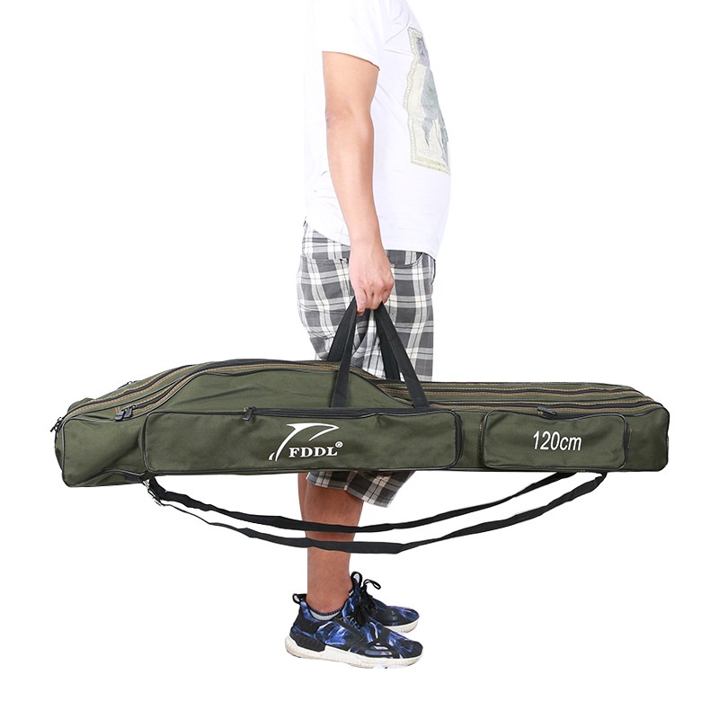 Túi đựng cần câu cá mềm mại họa tiết rằn ri có thể gấp gọn tiện lợi