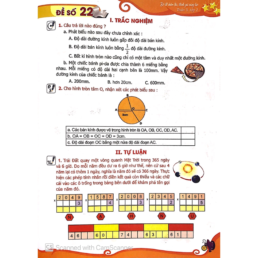 Sách - Bộ Đề Kiểm Tra, Đánh Giá Năng Lực Toán 3 - Tập 2