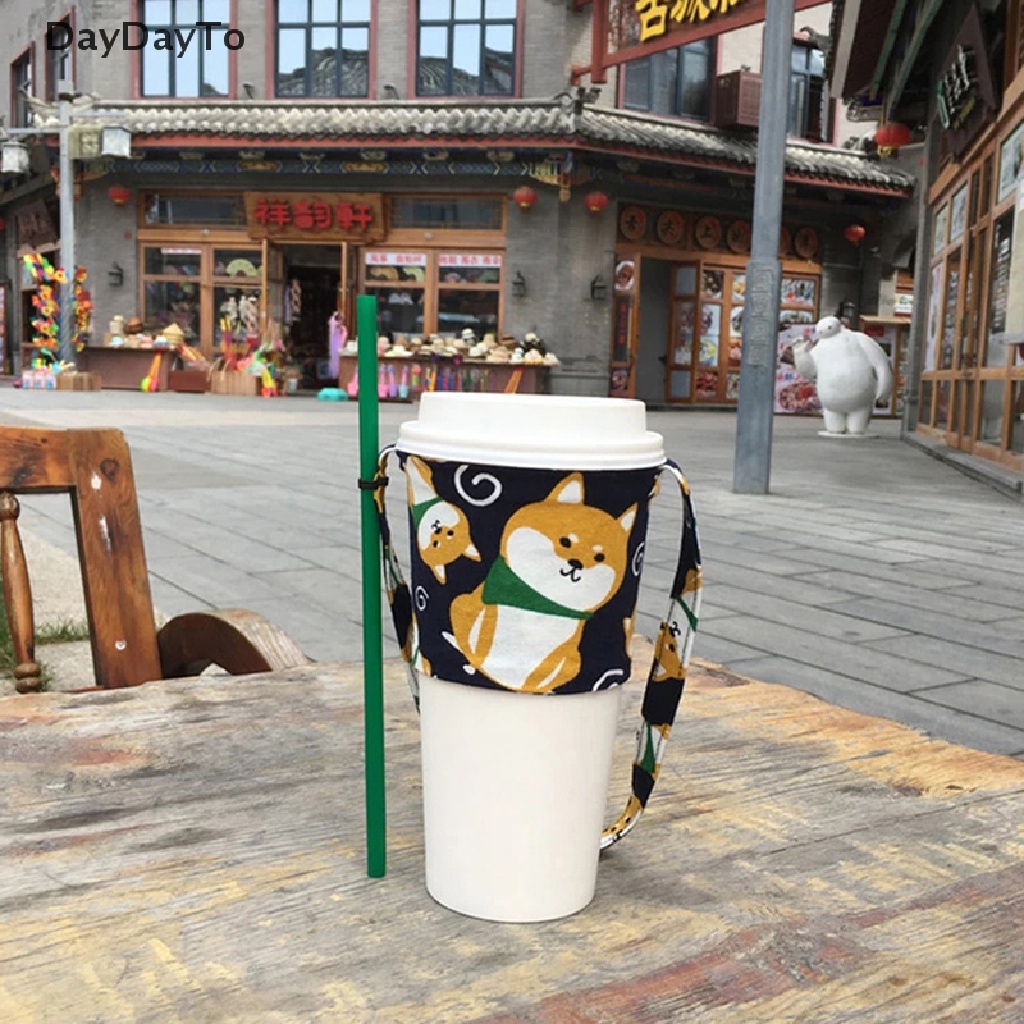 1 Túi Đựng Cốc Nước Chống Bỏng Có Tay Cầm Tiện Dụng Mang Theo Du Lịch