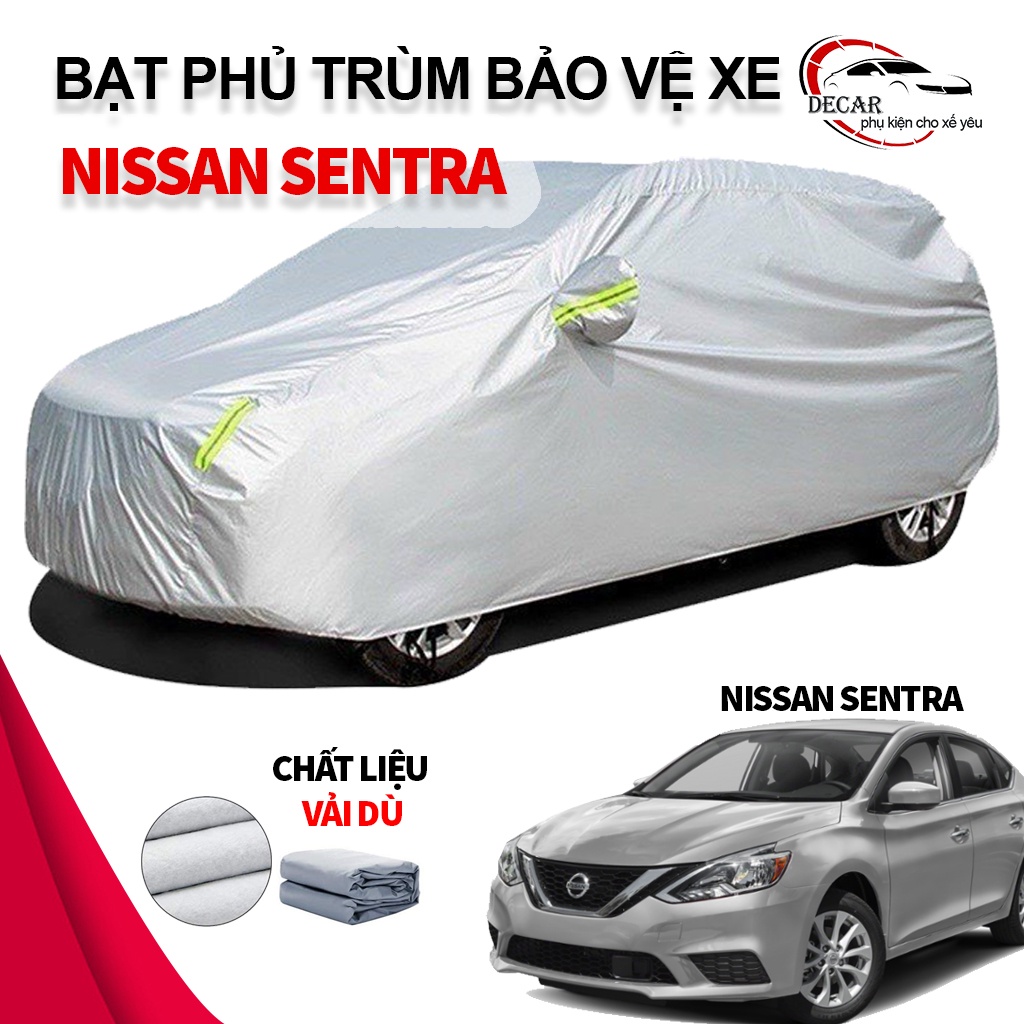 Bạt vải dù oxford bảo vệ xe ô tô, áo trùm oto chống nắng nóng, mưa cho xe Nissan Sentra