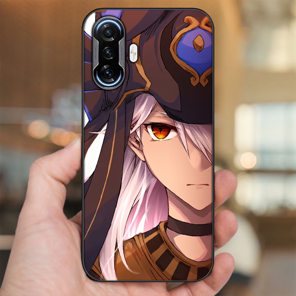 Ốp lưng Xiaomi K40 Gaming viền đen in hình Cyno Genshin Impact