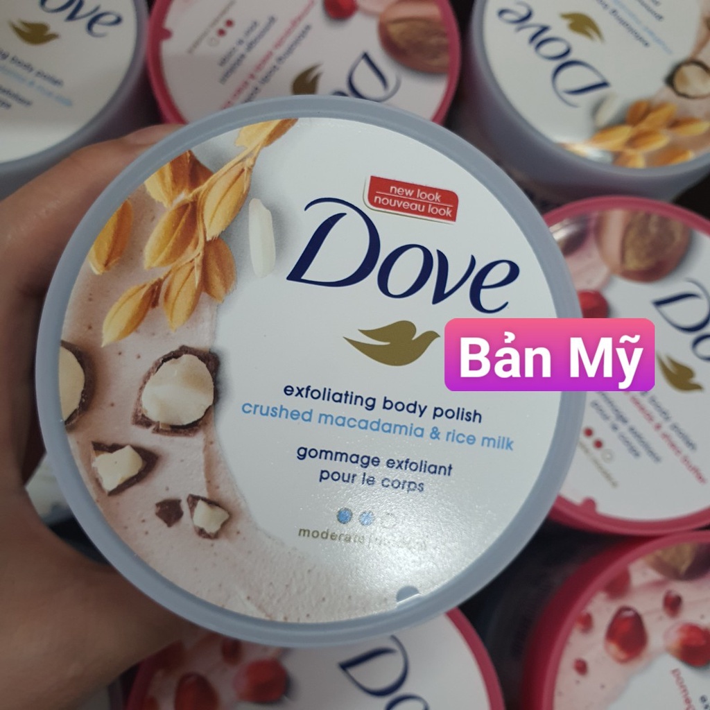 [Bản Mỹ chính hãng ] Tẩy tế bào chết Dove Exfoliating body Polish 298 gr làm sạch tế bào chết giúp da đẹp và mềm mịn