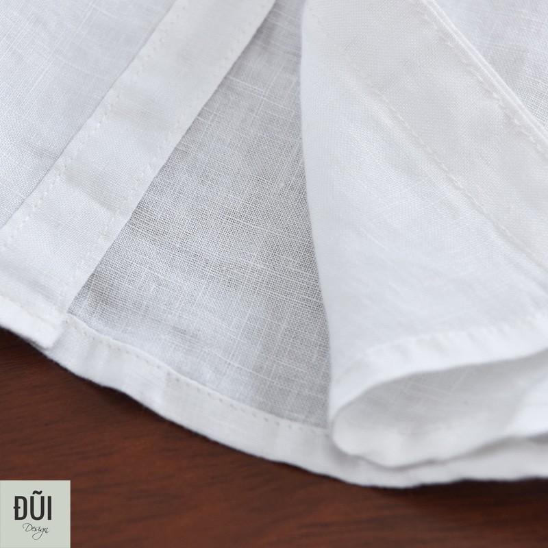 Áo đũi nam cài khuy cổ trụ dài tay trắng M6 | BigBuy360 - bigbuy360.vn