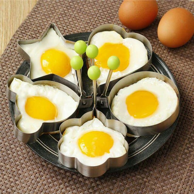 Khuôn chiên trứng, tạo hình trứng, làm bánh tiện dụng bằng inox