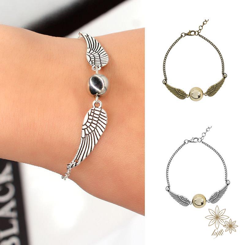 【Kifli.vn】Vòng Tay Nhiều Màu Sắc Hình Đôi Cánh Harry Potter Snitch