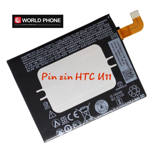 Pin HTC U11 3000mAh mới nguyên có bảo hành