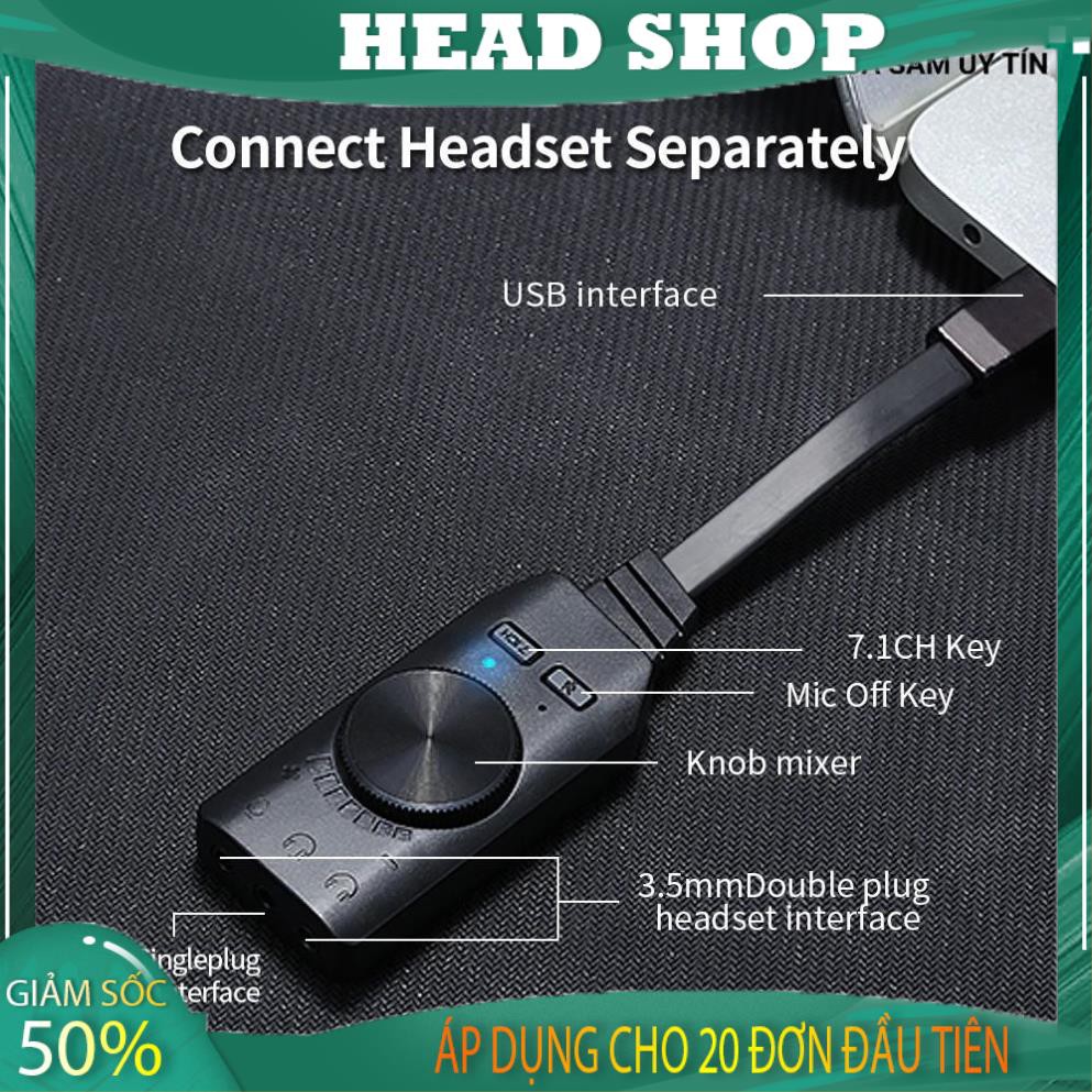 Sound card âm thanh 7.1 cho máy tính PC chuyên game Plextone GS3 HEAD SHOP