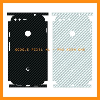 Decal dán lưng google pixel xl/ pixel 2xl vân carbon 3d full viền