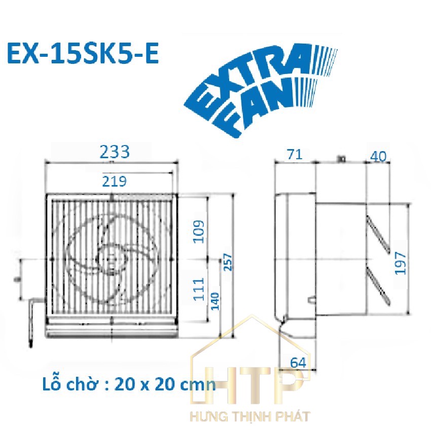 Quạt hút ốp tường Mitsubishi EX-15SK5-E/EX-20SKC5T/EX-25SKC5T (Cánh 15/20/25cm) - HÀNG CHÍNH HÃNG MITSUBISHI
