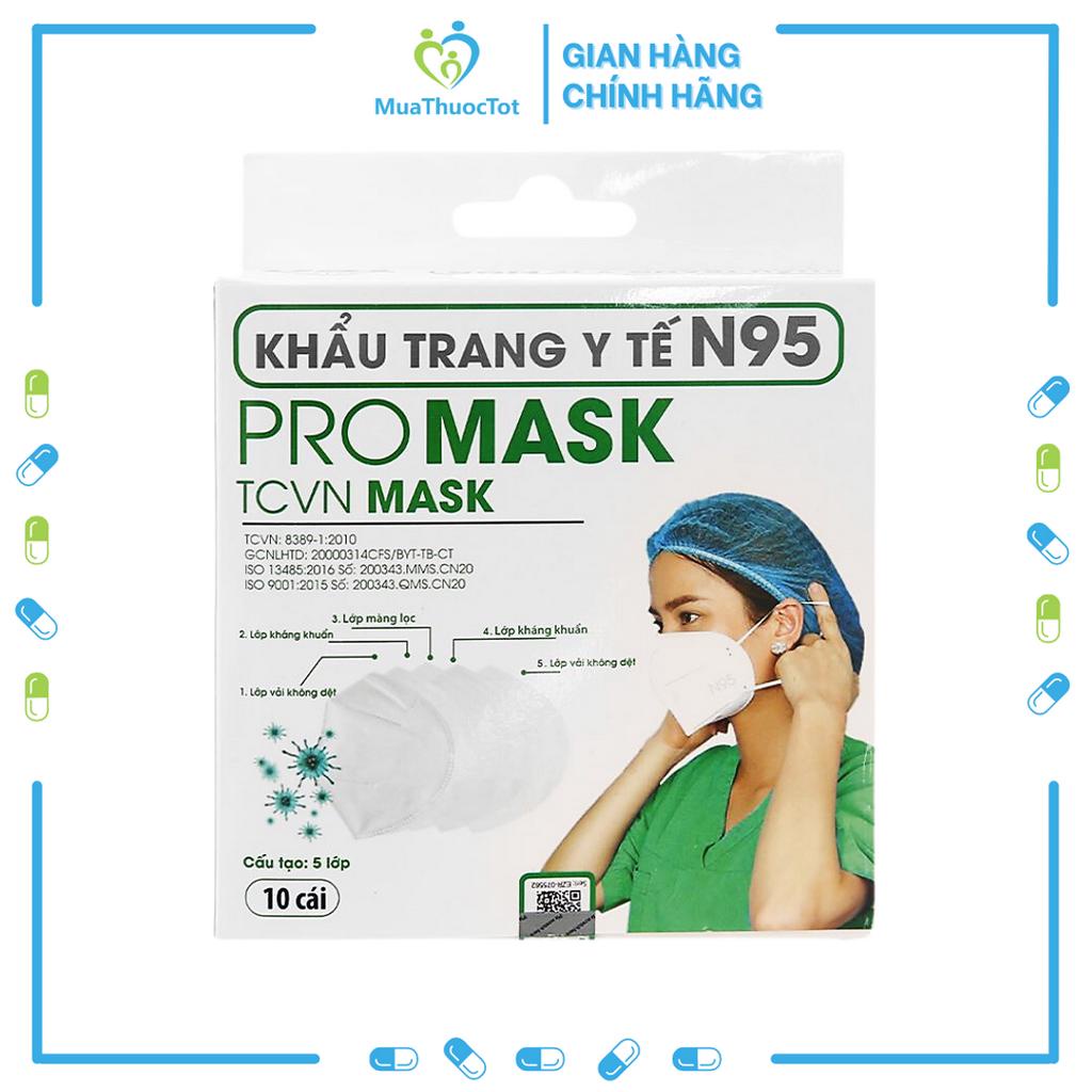 Khẩu trang y tế Promask N95 5 lớp - Hộp 10 cái