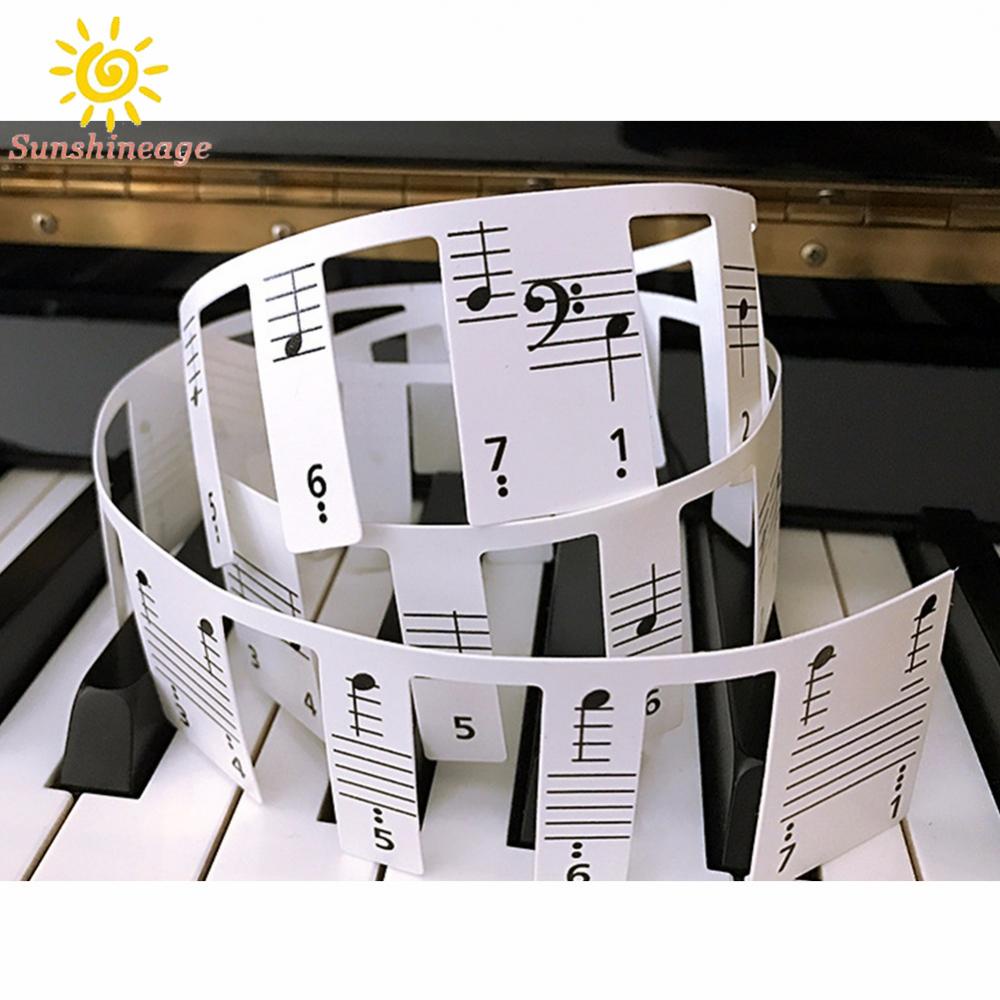 SUNAGE -Piano Stickers 61/88 Key Learning Parts South Asian Synthetic Paper High Quality