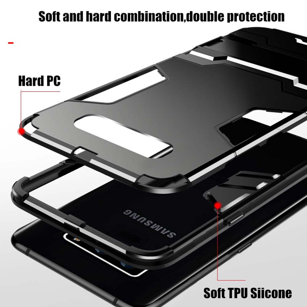 Ốp điện thoại cứng bảo vệ chống sốc có giá đỡ nam châm cho Samsung Galaxy S9 S8 S10 S20 Plus S20FE S20Lite S7Edge S10e