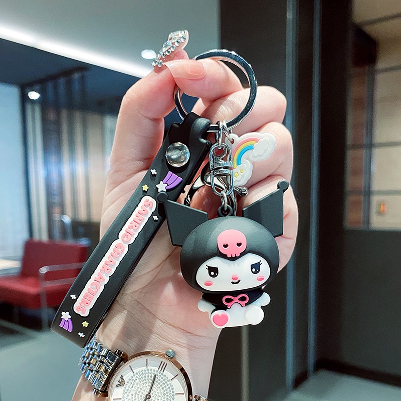 Móc khóa hình nhân vật hoạt hình Sanrio Kuromi Mymelody Cinnamoroll dễ thương