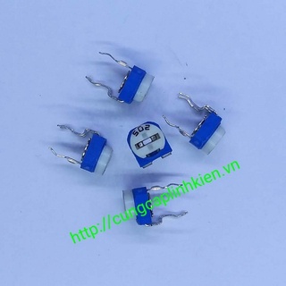Biến trở tinh chỉnh 5k 502 cúc áo trắng xanh