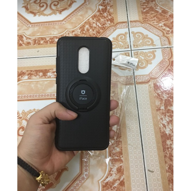 Ốp lưng dẻo đen iface 3 trong 1 kèm nhẫn cho Xiaomi Redmi 5 Plus