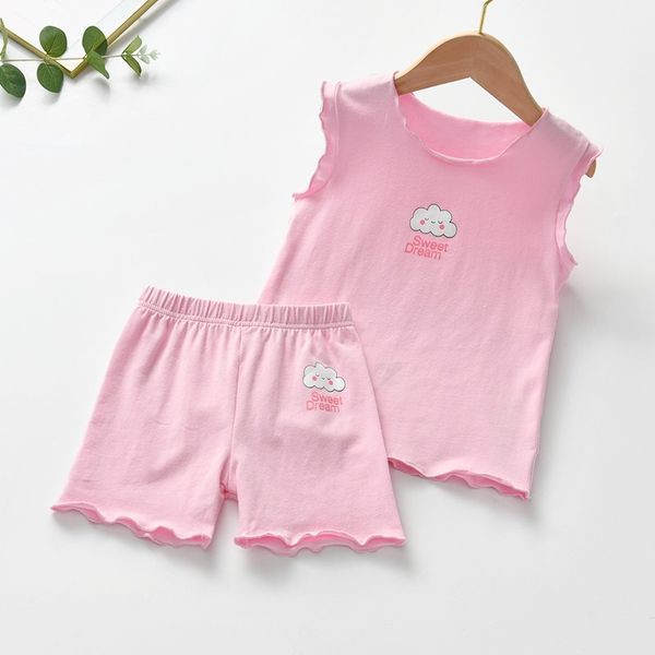 Bộ ba lỗ thun cotton Sweet Dream cho bé trai, bé gái size đại 40kg