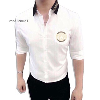 Sơ mi nam chất lụa dài tay sơ mi nam cao cấp vờ sạc trắng ảnh thật -bỏ_sỉ