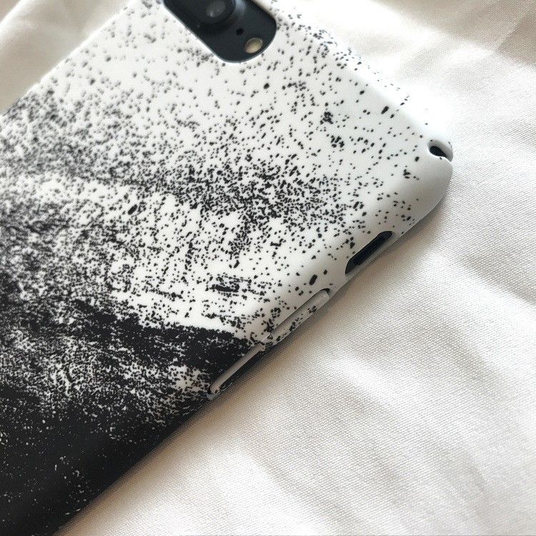 Ốp lưng điện thoại nhựa cứng iPhone X XS XR XSMAX 11PRO 11PROMAX hình cát trắng đen | BigBuy360 - bigbuy360.vn