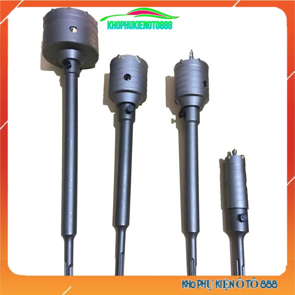 Mũi khoan rút lõi tường bê tông tường gạch tạ lỗ lắp điều hòa đủ kích thước mũi 30mm-90mm chuôi cán 110/200/300mm
