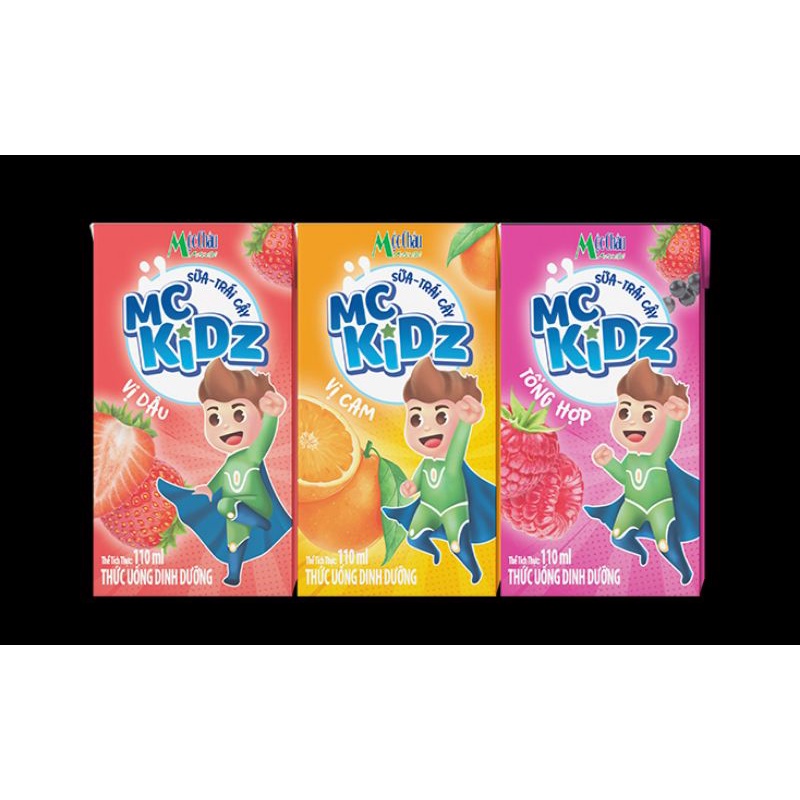 Sữa Trái Cây MC Kidz 110ml ( Thùng 24 h ) có bán sỉ