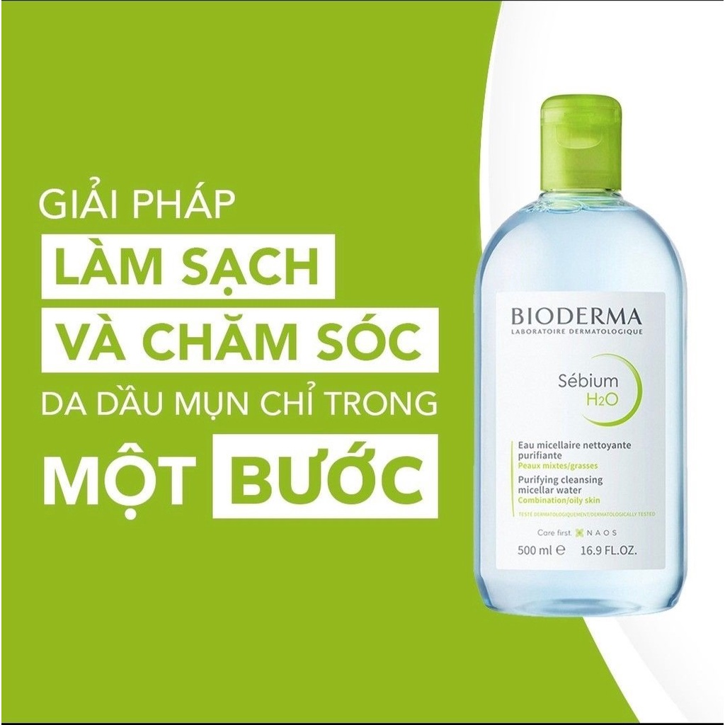 Tẩy trang Bioderma Sebium H2O