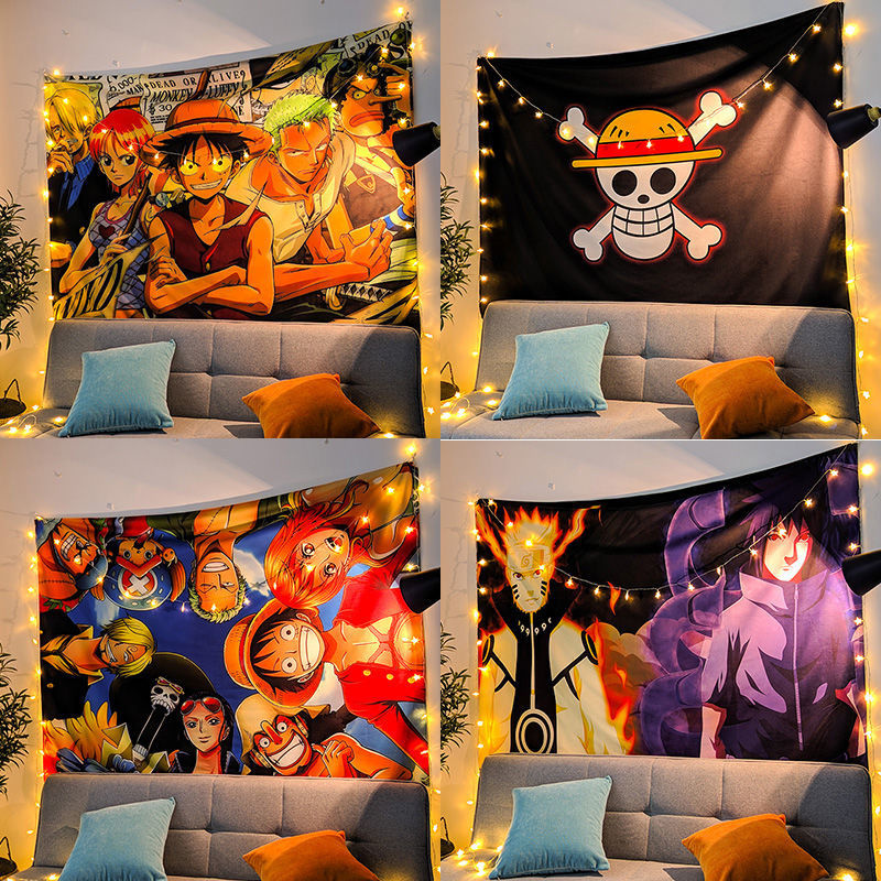 Tấm vải treo tường trang trí in hình nhân vật phim anime One Piece nhiều kiểu tùy chọn | BigBuy360 - bigbuy360.vn