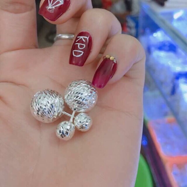 Bông tai dior bạc