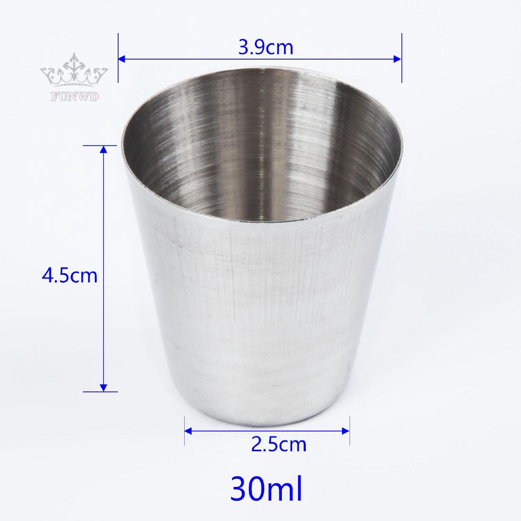 Cốc uống trà cà phê bằng thép không gỉ bền 30/ 70/ 180/ 320ml