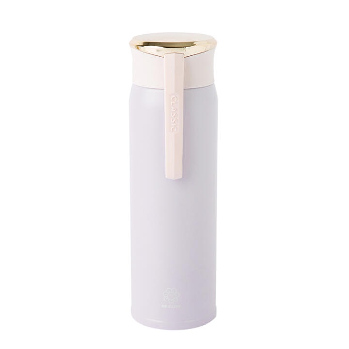Bình Uống Nước Tumbler ARTBOX Hàn Quốc Màu Tím Nắp Vàng Pastel