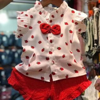 Sét bộ áo sơ mi cho bé gái