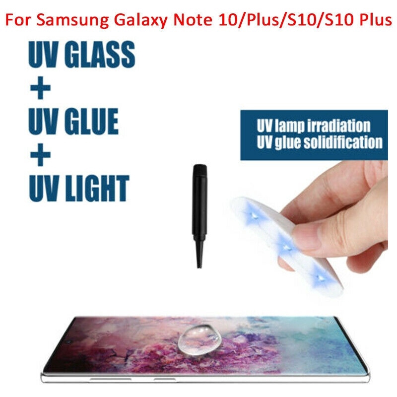 Kính cường lực bảo vệ toàn màn hình dạng keo UV cao cấp cho For  Samsung Galaxy Note 10 Note 10 Plus 10+