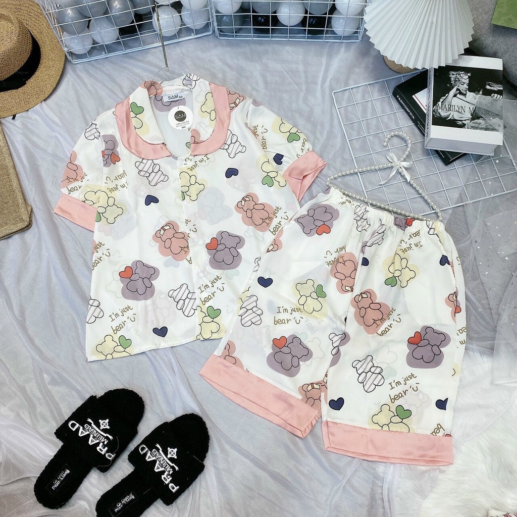 [free ship] Đồ bộ quần lửng tay ngắn - Đồ ngủ cọc tay quần lửng &lt;62kg