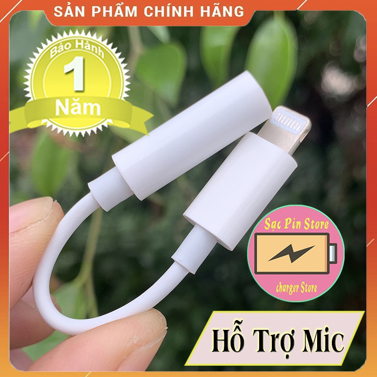 Mic Hỗ Trợ - Jack Chuyển Đổi Tai Nghe Lightning Sang 3.5 Có Mic Iphone 7, 7plus, 8, 8plus X 11 12 ( Kết nối bluetooth)