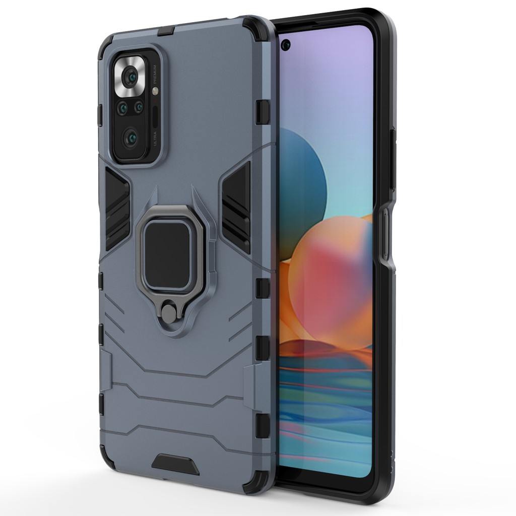 Ốp lưng Redmi Note 10 Pro / Note 11 Pro Iron Man Iring chống sốc va đập mạnh giá đỡ mặt lưng cao cấp