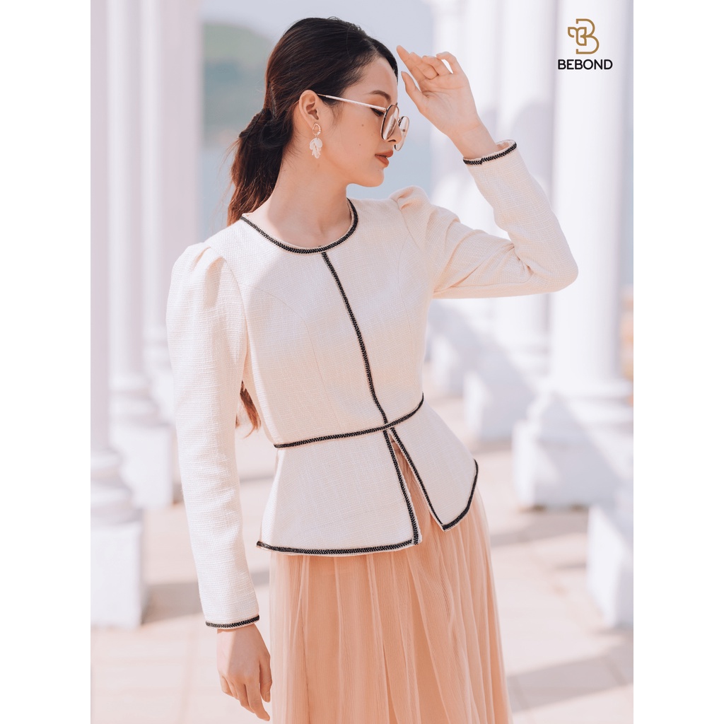 Set Áo Vest Chân Váy Nữ Màu Be BEBOND Kiểu Dáng Trẻ Trung Thanh Lịch Phong Cách Thời Trang Hàn Quốc BBS09 | BigBuy360 - bigbuy360.vn