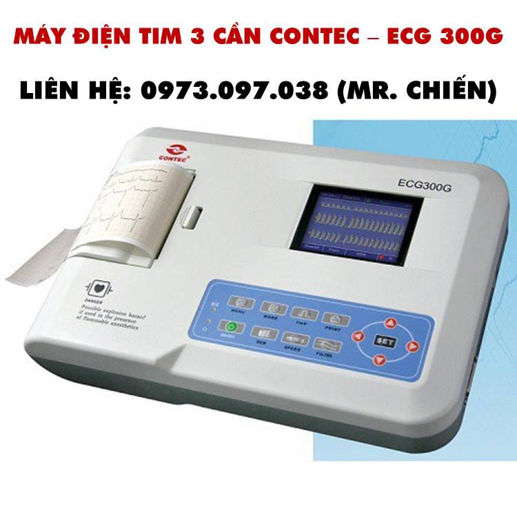 Máy điện tim 3 cần Contec ECG 300G | Điện tim 3 cần kỹ thuật số / ECG-300G