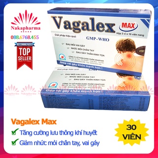 Viên Vai Gáy Vagalex Max – Giúp hoạt huyết, tái tạo sụn khớp, giảm đau nhức xương khớp, đau dây kinh tọa, mỏi tay chân