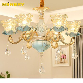 Đèn chùm MONSKY ZUMAN 8 tay trang trí nội thất sang trọng, hiện đại - kèm bóng LED chuyên dụng.