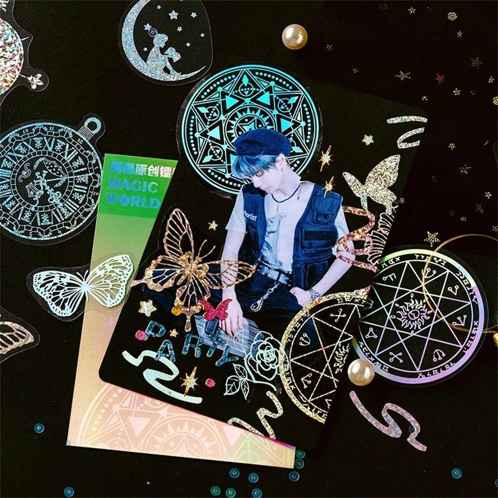 Sticker Dán Trang Trí Sổ Tay DIY Hình Kỳ Lân Và Bầu Trời Sao